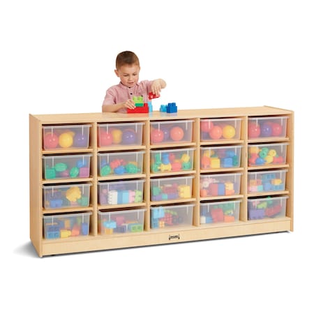 Jonti-Craft 20 Tub Mobile Storage, with Clear Tubs 40210JC